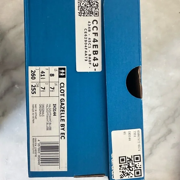 Adidas Cream and White Gazelle Clot Halo Ivory Sneakers - Picture 9 of 10